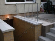 Stahl Geländer für einen Kellerabgang