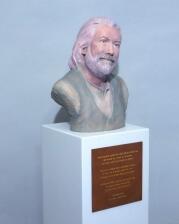 Michael Ende Skulptur mit Text
