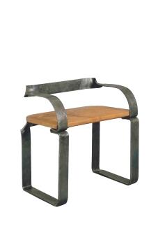 SUGL - Stuhl aus Flachstahl und Schweinspergament