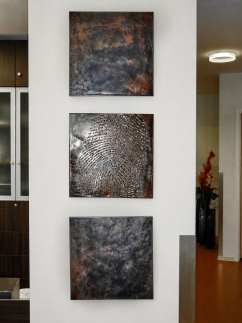 Triptychon aus Kupfer