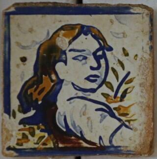 Klasse Fliese mit einem Frauen Portrait