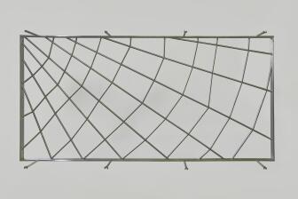 Spinnennetz Gitter aus Edelstahl